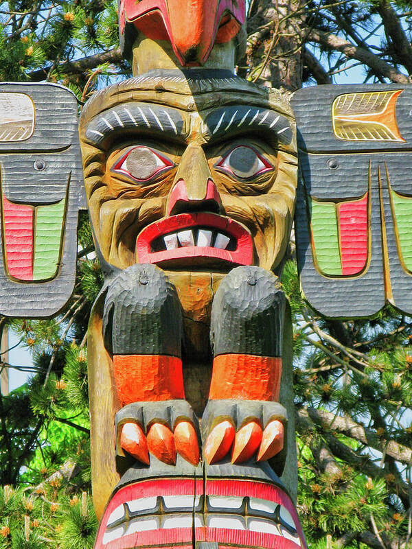 Canada Art Print featuring the photograph Totem pole, Victoria BC by Segura Shaw Photography
