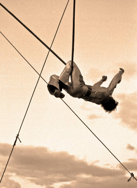 Trapeze Circus Art Print featuring the photograph Trapeze #1 by Neil Pankler
