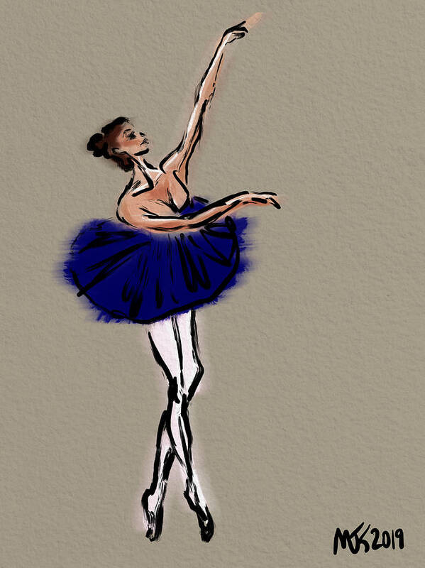 Dancer Art Print featuring the digital art Tutu by Michael Kallstrom