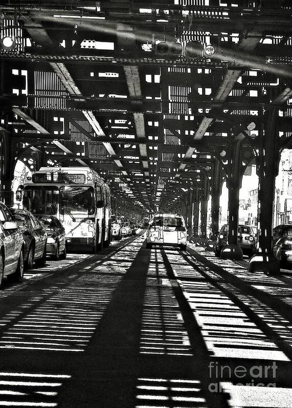 Street Art Print featuring the photograph Under the One Train in the Bronx by Sarah Loft