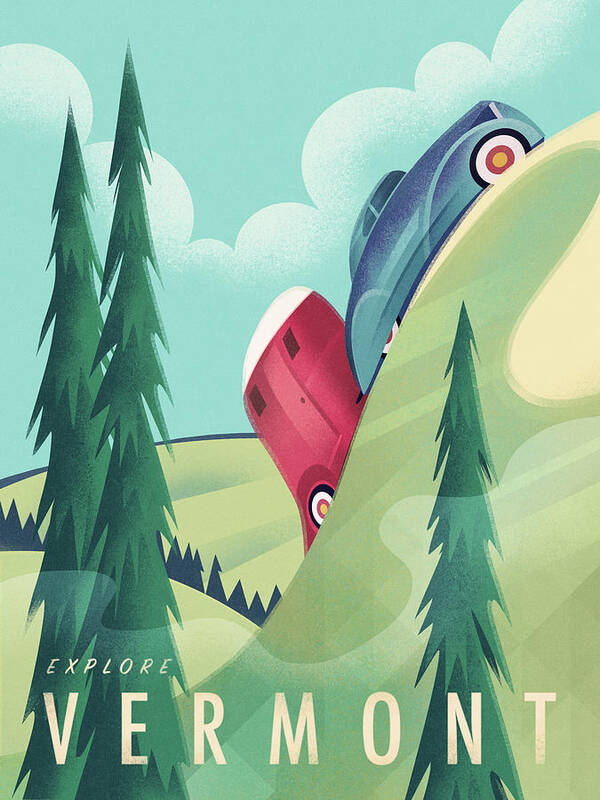 Vermont Camping Art Print featuring the digital art Vermont Camping by Martin Wickstrom