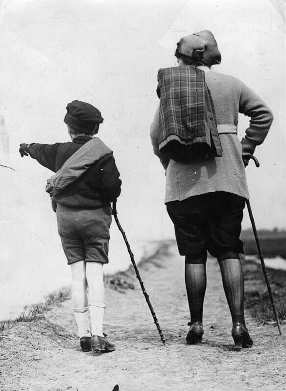 Child Art Print featuring the photograph Walking Clothes by Hulton Archive