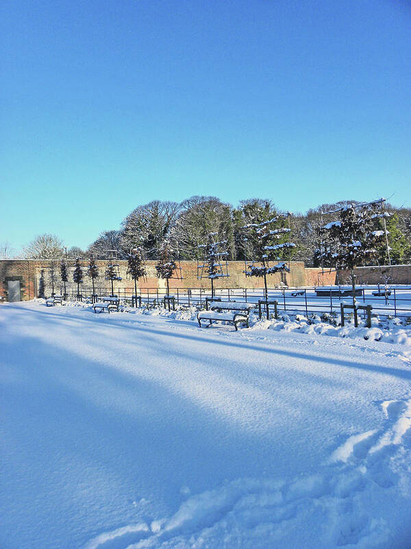 Chorley Art Print featuring the photograph Walled Garden Winter Landscape by Lachlan Main