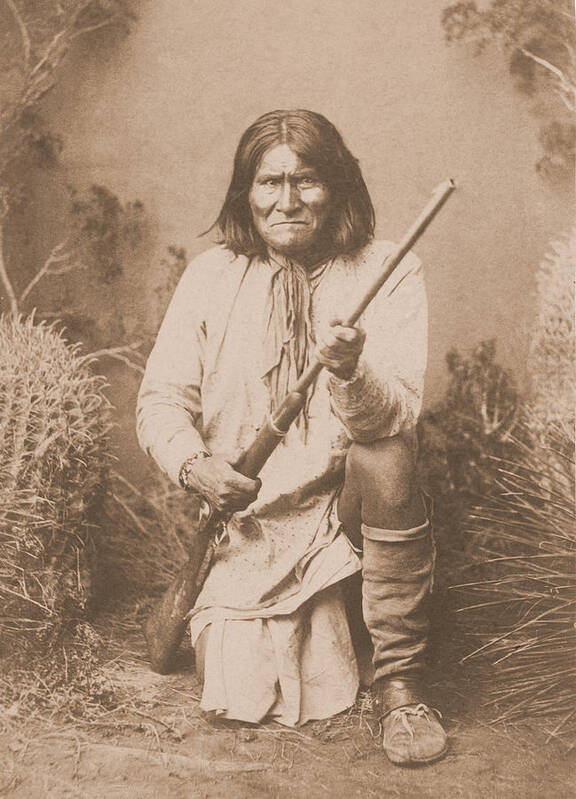 Geronimo Art Print featuring the photograph Geronimo - Sepia by David Hinds