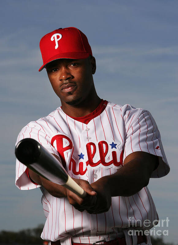 Media Day Art Print featuring the photograph Jimmy Rollins by Al Bello