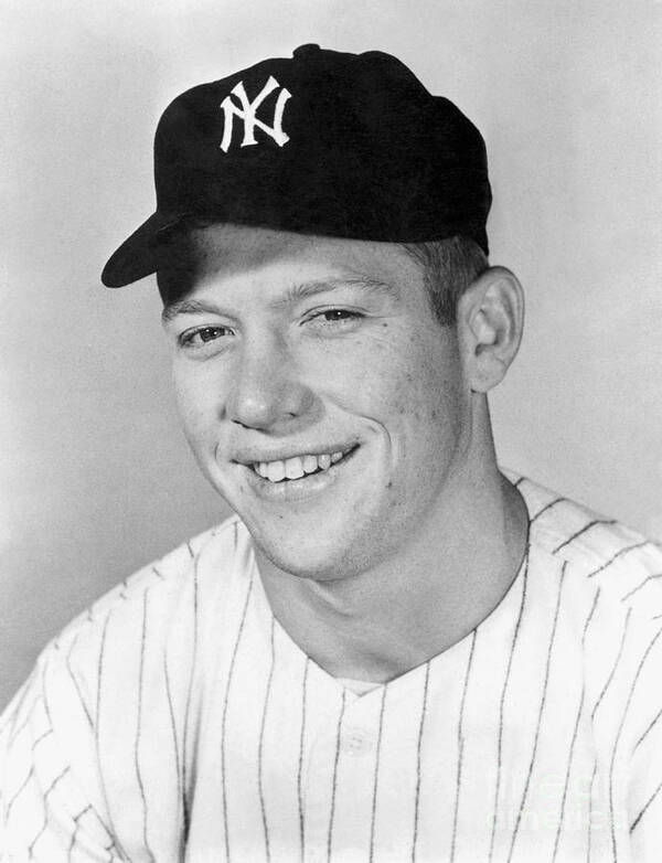 American League Baseball Art Print featuring the photograph Mickey Mantle #1 by National Baseball Hall Of Fame Library
