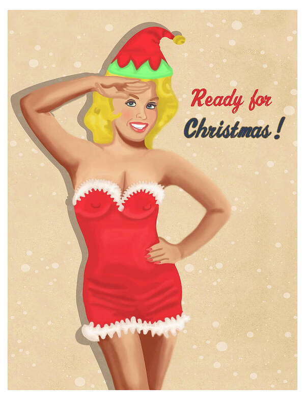 Sexy Art Print featuring the digital art Ready for Christmas #1 by Long Shot