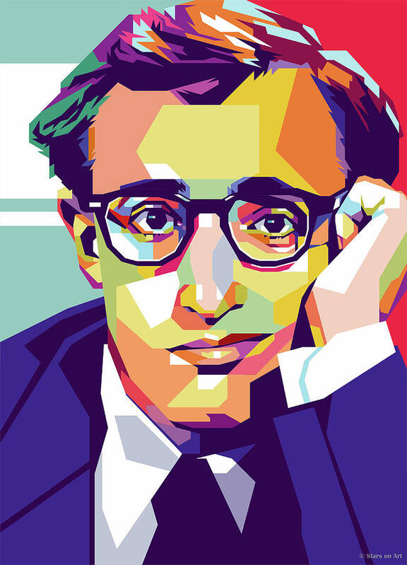 Woody Art Print featuring the mixed media Woody Allen #1 by Movie World Posters