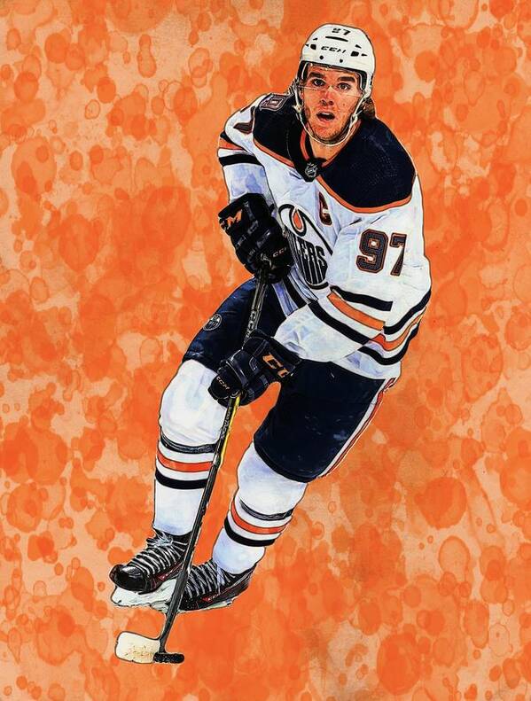 Connor Mcdavid Poster Edmonton Oilers Poster Canvas Print 