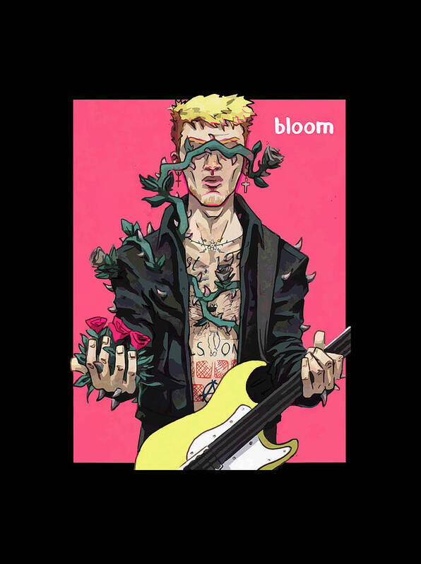  Machine Gun Kelly Art Print featuring the digital art Machine Gun Kelly #2 by Sixa Greff