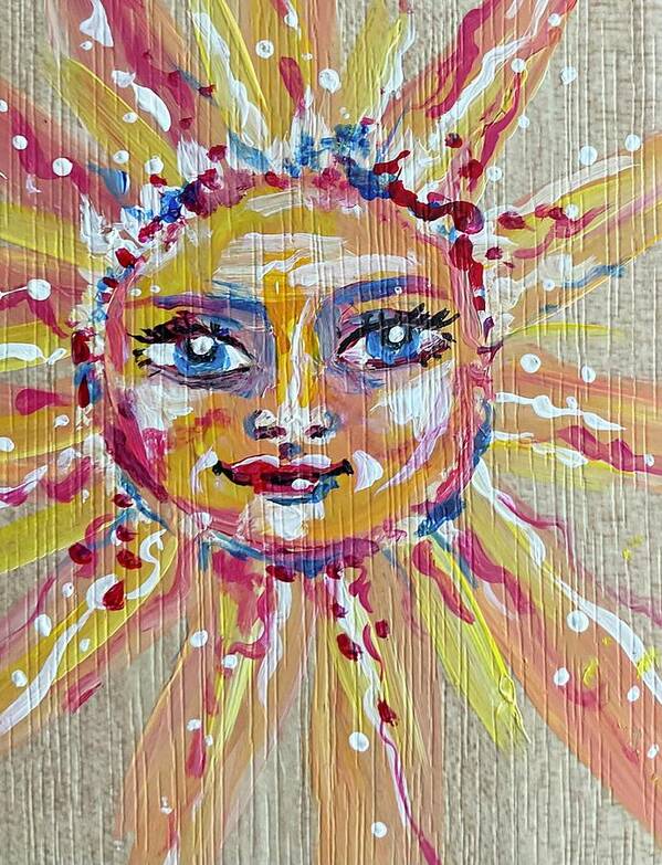 Sun Art Print featuring the painting Untitled #27 by Suzan Sommers