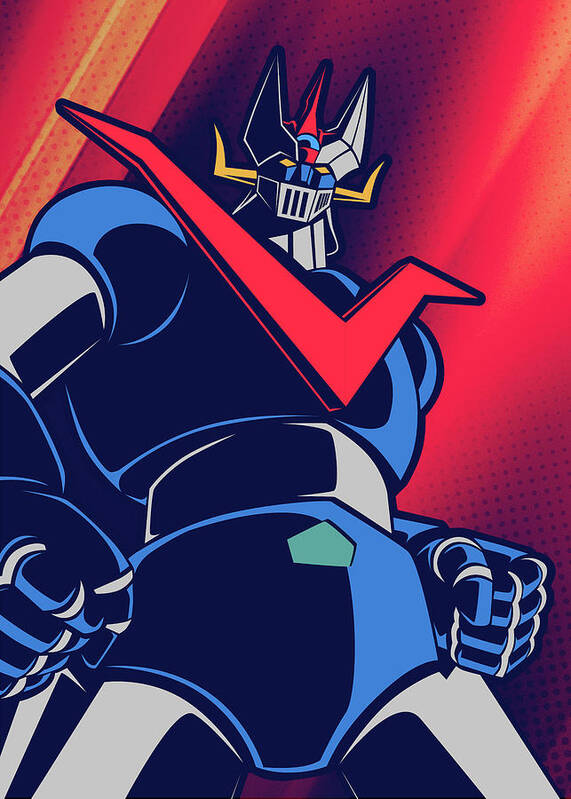 Mazinger Art Print featuring the digital art 299 POP Great Mazinger FULLL by Yex Design