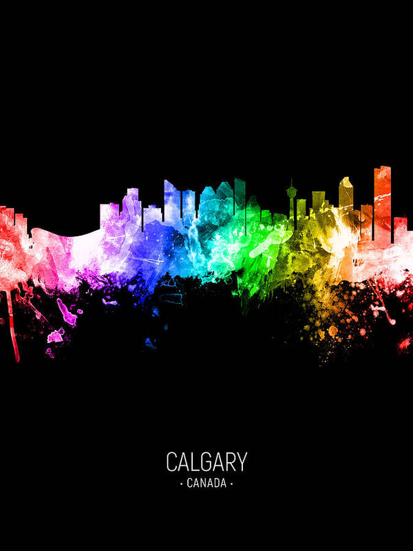 Calgary Art Print featuring the photograph Calgary Canada Skyline #31 by Michael Tompsett