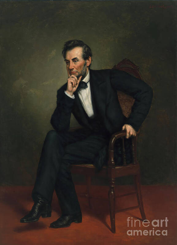 Abraham Lincoln Art Print featuring the painting Abraham Lincoln #4 by JL Images