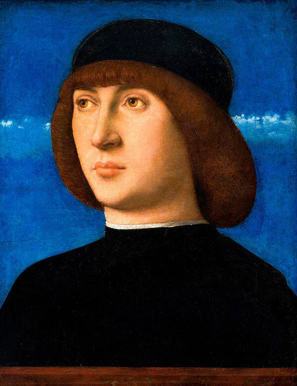 Giovanni Bellini Art Print featuring the painting Portrait of a Young Man #5 by Giovanni Bellini