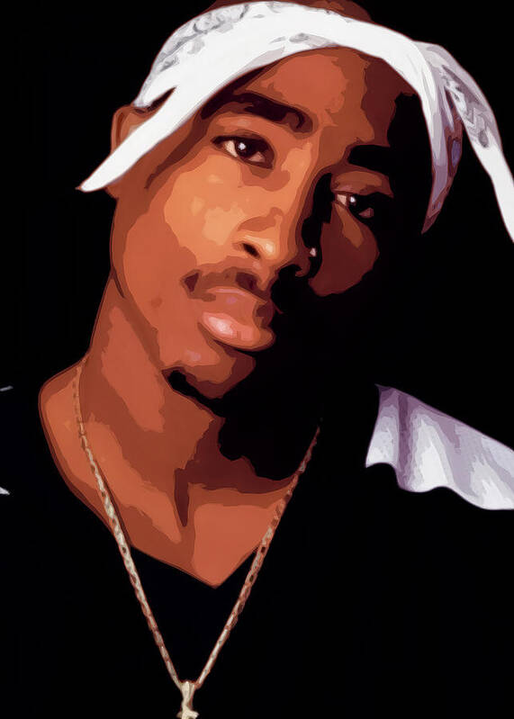 Tupac Shakur Art Print by Poster - Pixels