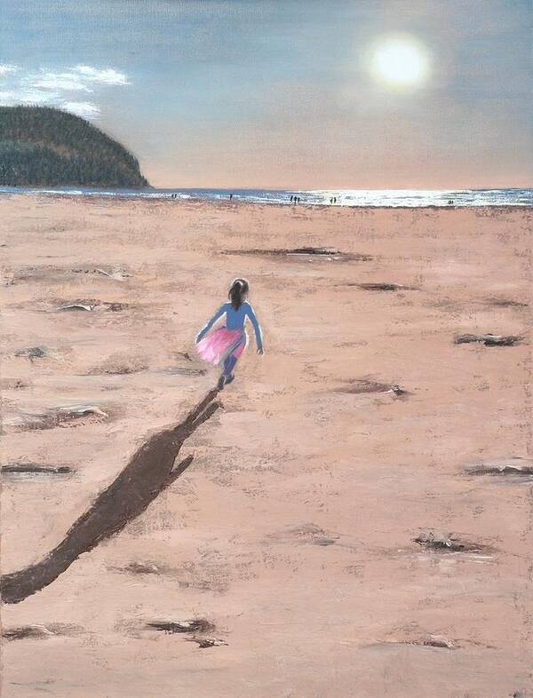 Beach Art Print featuring the painting A Child's Hope by Candace Antonelli