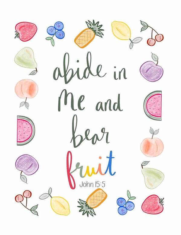  Art Print featuring the mixed media Abide in Me by Stephanie Fritz