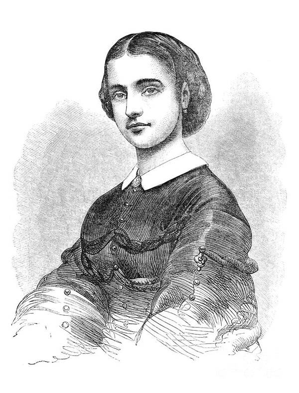 1860 Art Print featuring the drawing Adelina Patti by Granger