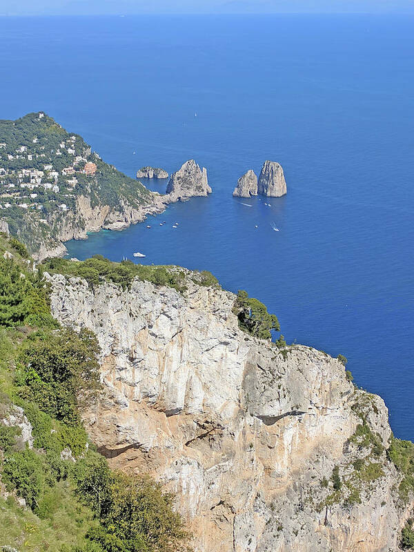 Capri Art Print featuring the photograph Anacapri view by Yvonne Jasinski