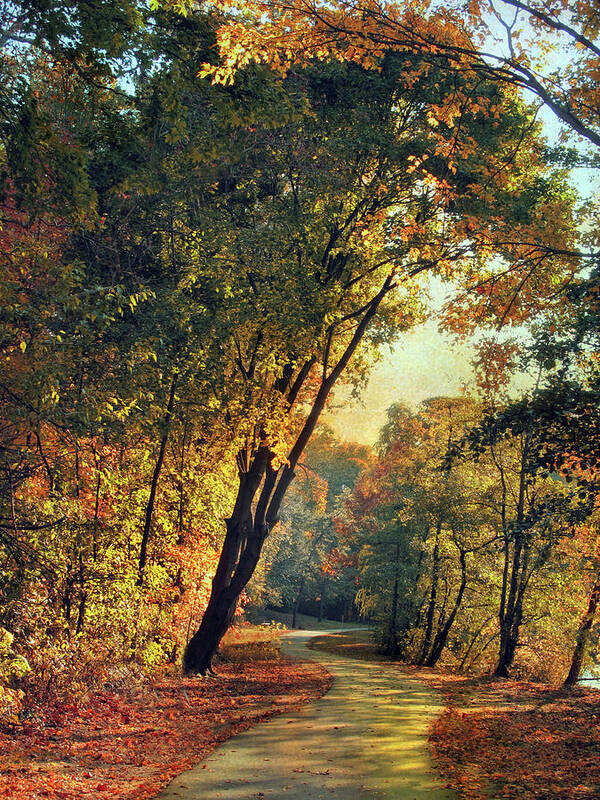 Autumn Art Print featuring the photograph The Winding Path Through Autumn by Jessica Jenney