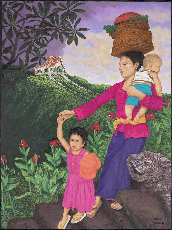 Mother Art Print featuring the painting Balancing Act by Sheilah Renaud