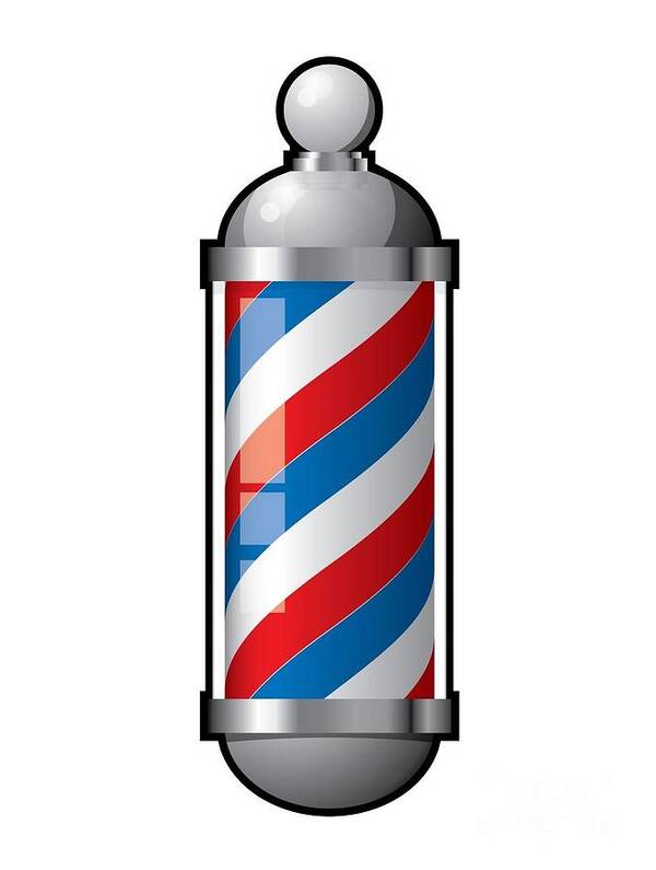 Barber Art Print featuring the photograph Barber pole by Action