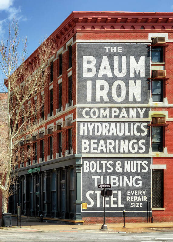 Baum Iron Art Print featuring the photograph Baum Iron Company - Omaha Nebraska by Susan Rissi Tregoning