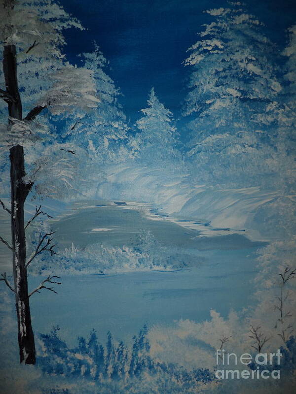 Donnsart1 Art Print featuring the painting Beautiful Chilly Winter Painting # 204 by Donald Northup