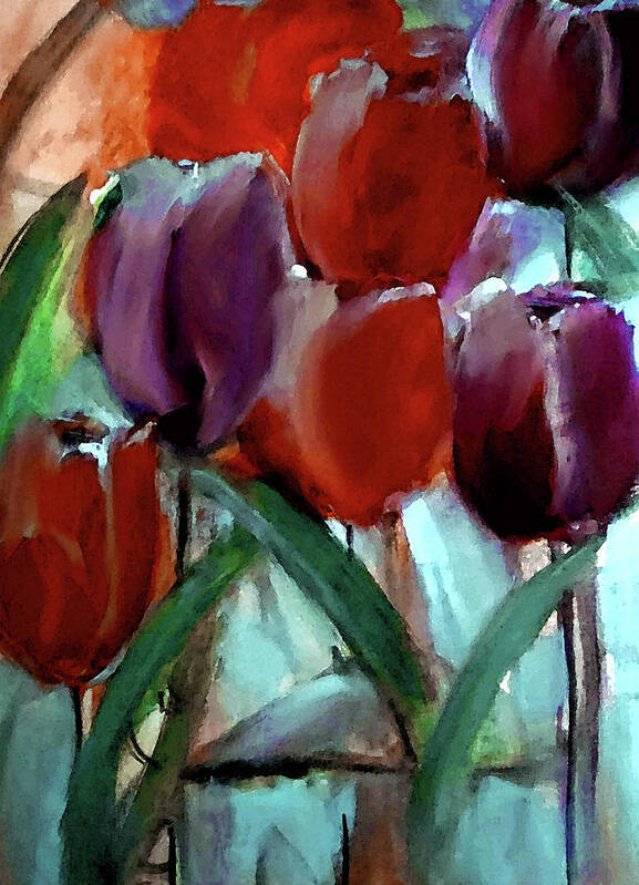 Tulips Art Print featuring the painting Beautiful Mushroom by Lisa Kaiser