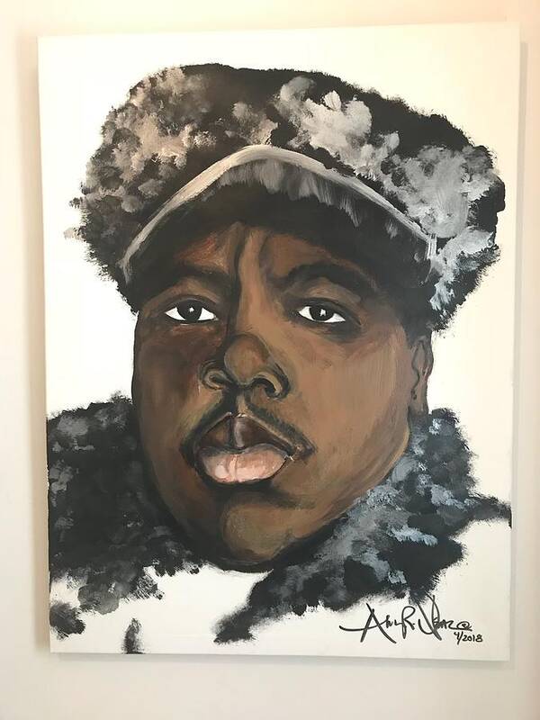  Art Print featuring the painting Biggie by Angie ONeal