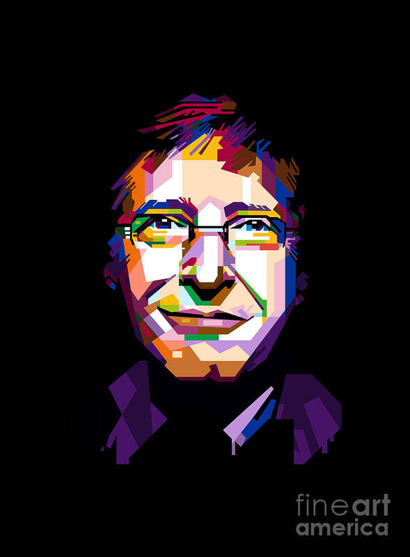 Download Bill Gates Red Art Wallpaper