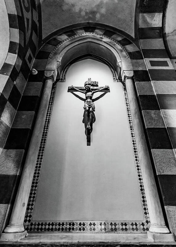 Amalfi Art Print featuring the photograph Black and White Faith by David Downs