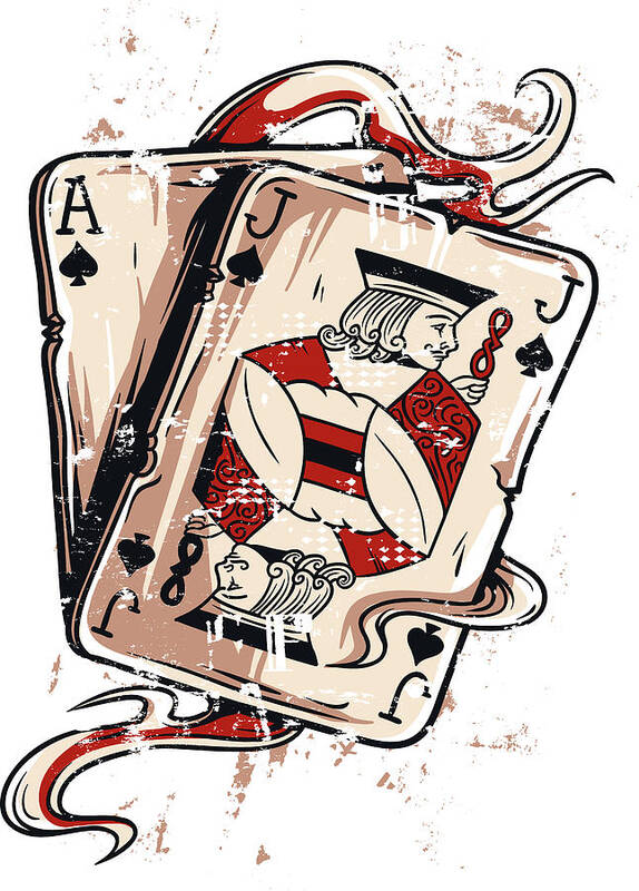 Card Games Art Print featuring the digital art Blackjack by Jacob Zelazny