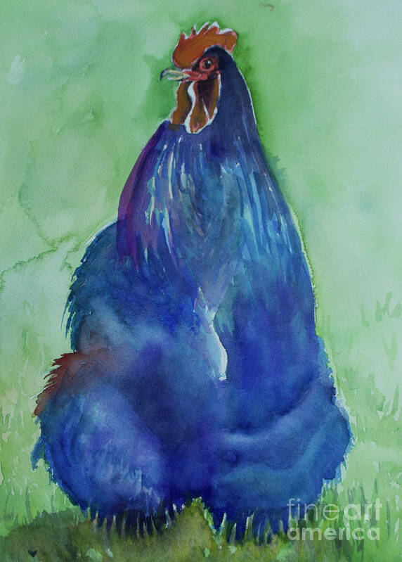Blue Art Print featuring the painting Blue by Lisa Sinicki