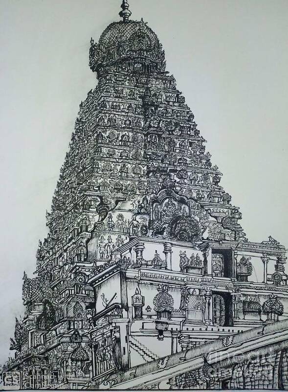Brihadishwara Temple Art Print by Suresh Gowda - Fine Art America