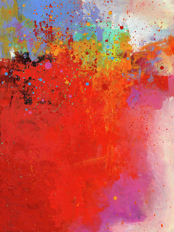 Abstract Art Art Print featuring the painting Burning Bright by Jane Davies
