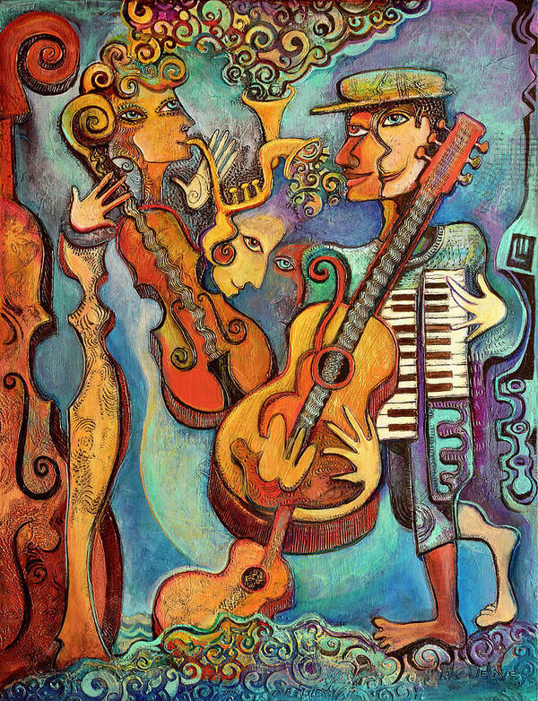 Music Art Print featuring the painting Call to the Wild by Mary DeLave