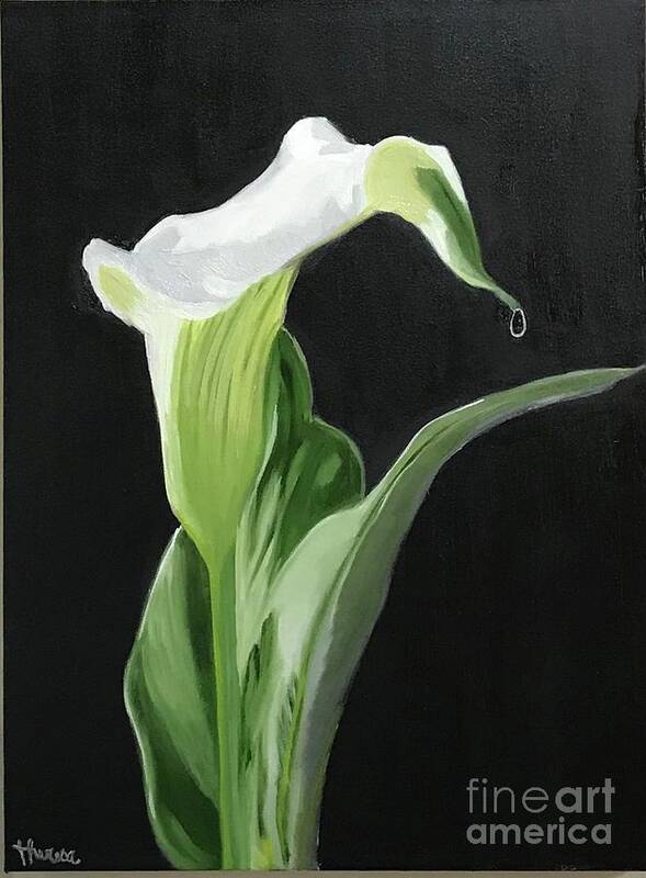 Original Art Work Art Print featuring the painting Calla Lily by Theresa Honeycheck