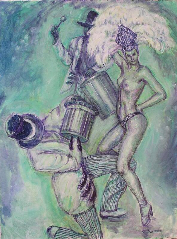 Latin Art Print featuring the painting Caribbean Dance by Veronica Cassell vaz