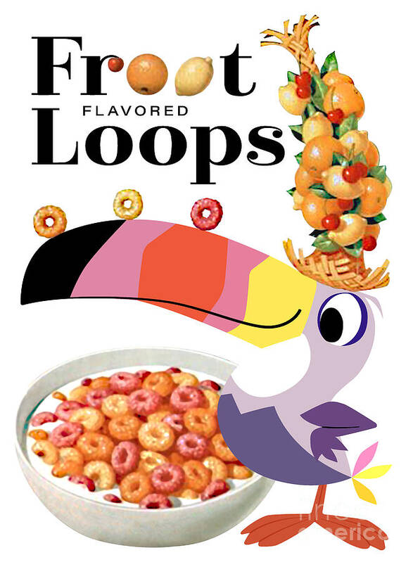 Classic Froot Loops Cereal Box Art with Toucan Sam Zip Pouch by Glen Evans  - Pixels Merch