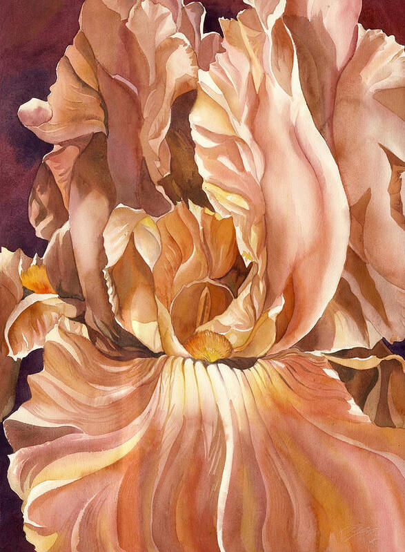 Flower Art Print featuring the painting Coral Light by Alfred Ng