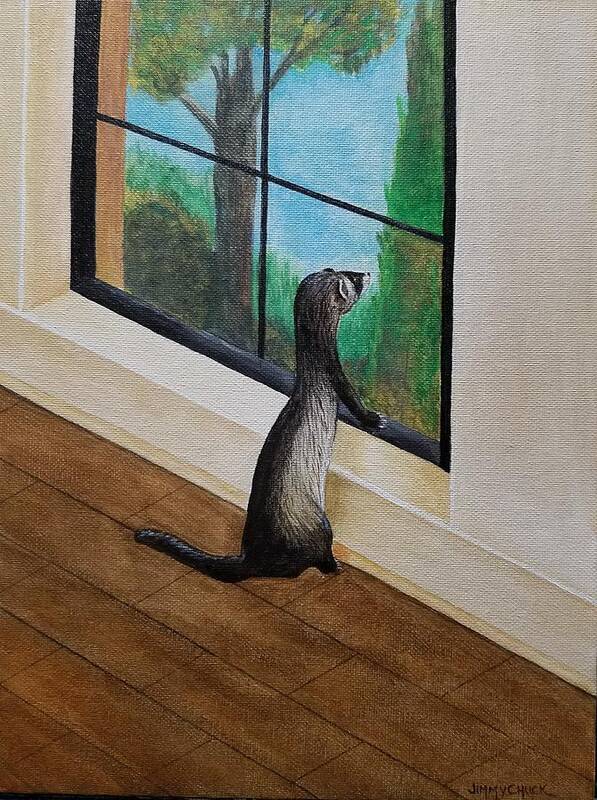Critters Art Print featuring the painting Critter Quarantine by Jimmy Chuck Smith