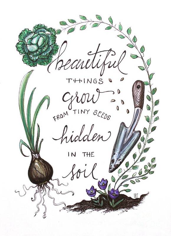Gardening Art Print featuring the painting Cultivate by Elizabeth Robinette Tyndall