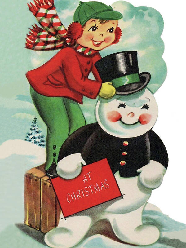 Gentleman Art Print featuring the digital art Cylinder for Mister Snowman by Long Shot