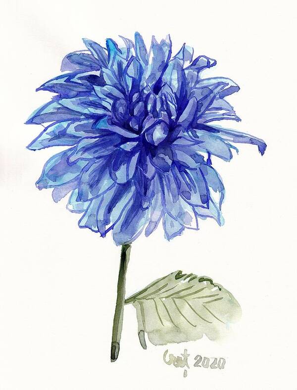 Dahlia Art Print featuring the painting Dahlia by George Cret