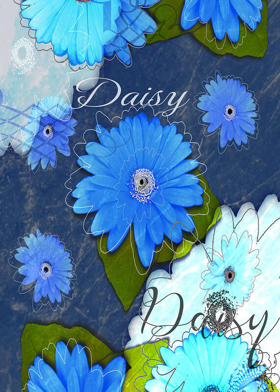 Daisy Cup Art Print featuring the digital art Daisy Cup Memorial Day Memorabilia Design by Delynn Addams