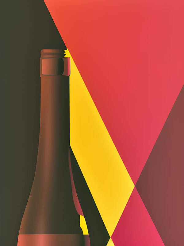 Abstract Art Print featuring the digital art Dark Chocolate Wine by Michelle Hoffmann