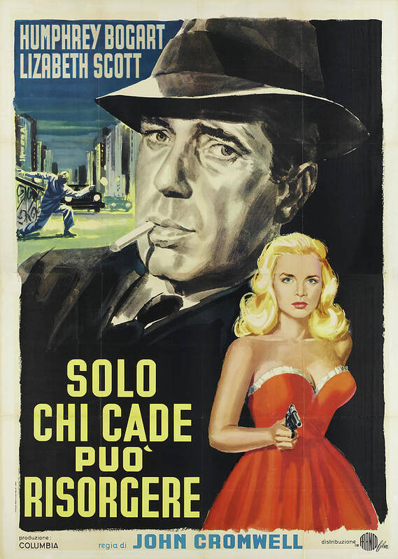 Dead Art Print featuring the mixed media ''Dead Reckoning'' 2, with Humphrey Bogart and Lizabeth Scott, 1947 by Movie World Posters