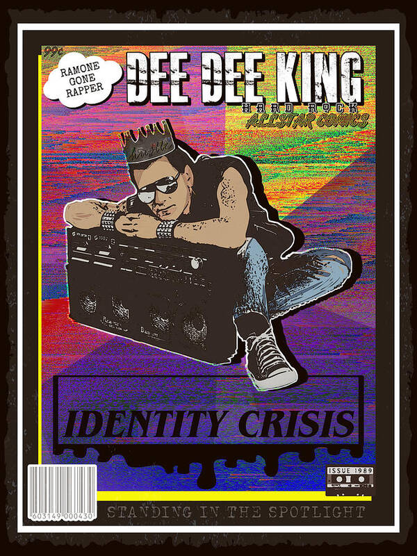 Ramones Art Print featuring the digital art Dee Dee King Identity Crisis Comic by Christina Rick